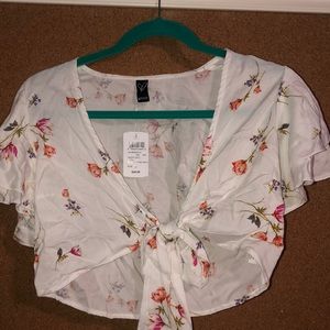 Floral Tie Top